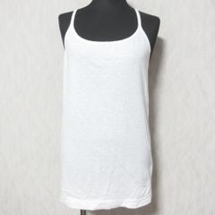 Excellent condition 45R (Forty Five R) Tank Top Cross Back Camisole Size 2 White Women's Vintage Used Clothing