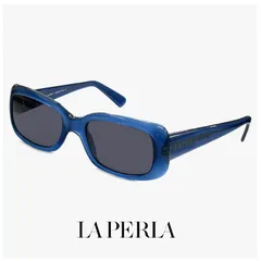 【未使用品】 La Perla ラペルラ サングラス spe008-t31 スクエア 型 レディース メンズ ユニセックスモデル フレーム イタリア製 クリア ネイビー カラーのサムネイル