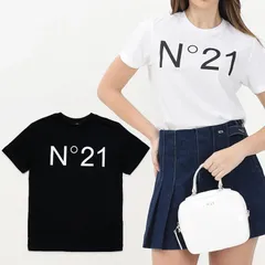 【並行輸入品】大人も着用可能 ヌメロヴェントゥーノ N°21 キッズ ロゴ Tシャツ N21173 N0153 ホワイト ブラック 白 黒 ブランド かわいい プレゼント おしゃれのサムネイル