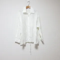 美品 DRESSLAVE ドレスレイブ back swing shirt 長袖 バックオープン シアーブラウス シャツ 38 ホワイト レディース 古着 中古 USEDのサムネイル
