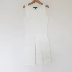 良品 RALPH LAUREN ローレンラルフローレン スリーブレス ニットワンピース XS ホワイト レディース 古着 中古 USED