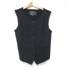 美品 agns b. アニエスベー ADRIEN BEAUコラボ ベスト ジレ ブラック レディース 古着 中古 USED
