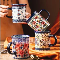 特価 再販 マグカップ 北欧 おしゃれ コーヒーカップ 陶器 ハンドメイド ティーカップ 大容量 コップ カフェマグ キッチン雑貨 食洗機 電子レンジ オーブン対応 500ml 3色 CBQ428P086