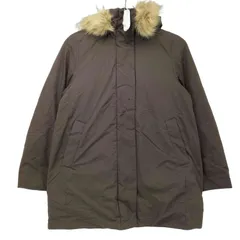 ユニクロ UNIQLO ハイブリッドダウンコート ダークブラウン Sサイズ レディース JPN：S 