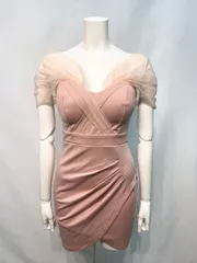 2703 DAZZY デイジー キャバクラ ドレス シアー タイト ミニ 伸縮性 シンプル キャバドレス XS