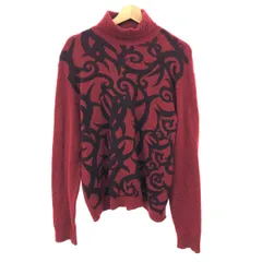 Gianni Versace ジャンニヴェルサーチ ハイネック長袖ニット サイズ:L トライバル柄    レッド メンズ / 241021000542のサムネイル