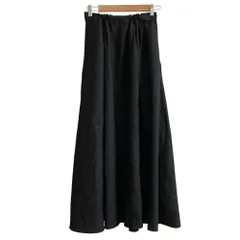 美品 BEAUTY&YOUTH UNITED ARROWS ビューティーアンドユース チンツ ギャザーフレアスカート Mサイズ ブラック レディース 古着 中古 USED