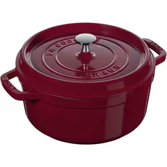 【未使用】STAUB 赤 ココット　ココットラウンドチェリー　両手鍋 18cm ストウブ ピコ ココット ラウンド 18cm [チェリー] (鍋) 価格比較