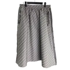 クリスチャン・ディオール Christian Dior オブリーク総柄ロングスカート 127J24A2970 グレー ポリエステル レディース スカート