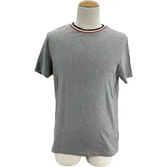 モンクレール MONCLER ロゴワッペン半袖Tシャツ グレー コットン メンズ 半袖Ｔシャツ