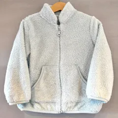 UNIQLO ユニクロ ボアフリースジャケット ジップアップ 水色 ペールブルー Kids Jounior キッズ ジュニア 100cm