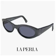 【未使用品】 La Perla ラペルラ サングラス spe003-704 オーバル 型 レディース メンズ ユニセックスモデル フレーム イタリア製 グレー カラーのサムネイル