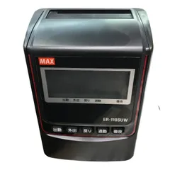 マックス 電子タイムレコーダー ER-110SUW ブラック 中古 Y1のサムネイル