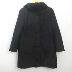 d■ユニクロ/UNIQLO 450491 ハイブリットダウンコート JKT【S】黒/LADIES/18V【中古】■