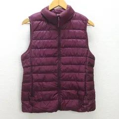 g■ユニクロ/UNIQLO ウルトラライトダウンベスト【XL】紫系/LADIES/U39【中古】■
