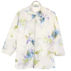 PRADA プラダ 21SS フラワーシルクジャケット P494E 1YHM ホワイト 36のサムネイル
