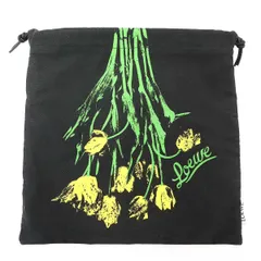 LOEWE Paula's Ibiza ロエベ パウラズ・イビザ 25SS フラワープリントドローストリングポーチ  ブラックのサムネイル