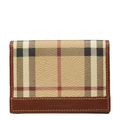 バーバリー チェック カードケース ベージュ PVC レディース BURBERRY【1-0267483】