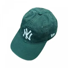 NEW ERA　ニューエラ　MLB　ニューヨークヤンキース　9TWENTY　6パネルキャップ　ベースボールキャップ　緑　グリーン　古着
