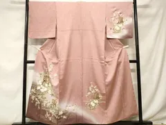 平和屋着物■訪問着　御所車枝花文　暈し染め　金彩　正絹　逸品　CABF9673ev