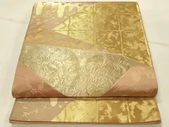 平和屋着物◎六通柄袋帯　切嵌花鳥文　金糸　正絹　逸品　DABE3999qpのサムネイル