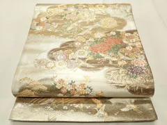 平和屋着物◎九百佐賀錦　六通柄袋帯　唐織　御所解文　金糸　正絹　逸品　CABF2113qeのサムネイル