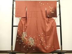 平和屋本店▽極上 結城縮 単衣 結城屋謹製 矢絣 証紙付き 逸品