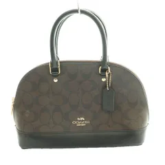コーチ COACH ラグジュアリー シグネチャー ミニ シエラ サッチェル ハンドバッグ レザー 茶 ブラウン F27583 /SS ■OS