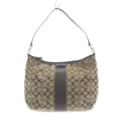 コーチ COACH シグネチャー キャンバス ショルダーバッグ 茶色