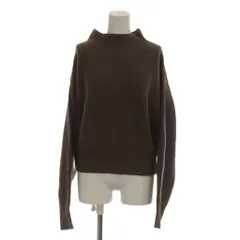 グリーンレーベルリラクシング ユナイテッドアローズ green label relaxing ドルマン プルオーバー ニット セーター ウール 濃い茶色 ダークブラウン ボトルネック クロップド 長袖 /AG ■OS