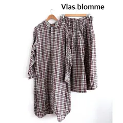 Vlas blomme　ヴラスブラム　リネンチェックシャツワンピース　リネンスカート　2点セット　日本製　フリー　麻　カジュアル　送料込み   6466467のサムネイル