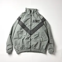 US Army IPFU トレーニングジャケット L 米陸軍 ナイロンジャケット ユーエスアーミー ミリタリー 灰色 グレー 陸軍 軍モノ 軍物 実物放出品 PFU フィットネス ヴィンテージ ビンテージ 90s 00s 古着 アメカジ ストリート ナイロンのサムネイル