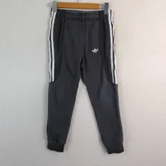 adidas Originals アディダスオリジナルス スウェットパンツ ロゴ刺繍 ブラック 130サイズ メンズ 古着 スポーツMIX ストリート