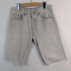 90s US製　Levi's リーバイス 501 デニム ハーフパンツ グレー カットオフ W32 メンズ 古着 アメカジ ストリート　ショーツ