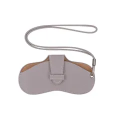 【新着商品】[CARRY ALL BEFORE ONE] メガネケース ネックストラップ付き 眼鏡ケース 薄型 スリム ソフト おしゃれ レディース メンズ PUレザー 軽量 コンパクト めがね 収納 持ち運び 携帯用 ストラップホール