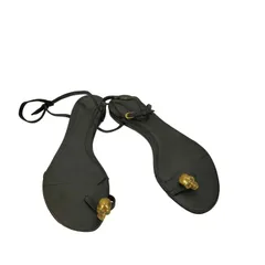 アレキサンダーマックイーン Alexander McQueen イタリア製 スカル ドクロ チャーム レザー サンダル レディース EUR：38 のサムネイル