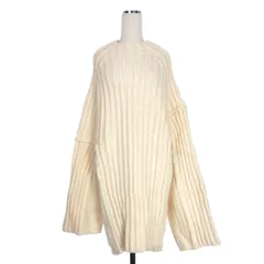 エムエムシックス メゾンマルジェラ MM6 Maison Margiela 22AW オーバーサイズ リブ編みニット セーター 長袖 S ホワイト 白 S62GP0069 国内正規のサムネイル