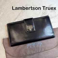 美品】 キャサリンハムネット レザー 長財布 カーフ ロゴ金具 ブラック 