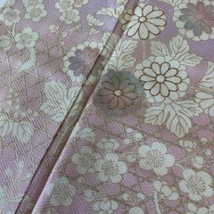 未使用 夏物 絽の染め小紋（斜め格子に花文）裄64,5 正絹美品 - メルカリ