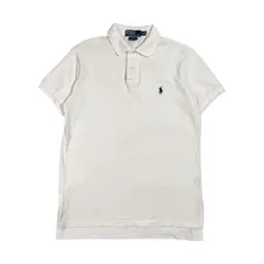 00s Polo by Ralph Lauren ラルフローレン CUSTOM FIT 鹿の子 半袖 ポロシャツ  サイズ M /ホワイト系 メンズ アメカジ
