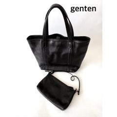 genten トスカノーブル トートバッグ ネイビー - メルカリ