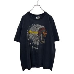 【TENNESSEE RIVER】 90s Indian Motorcycle USA製 インディアンモーターサイクル シングルステッチTシャツ SS-6171