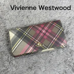 Vivienne Westwood ヴィヴィアンウエストウッド チェック柄 長財布 PVC オーブ