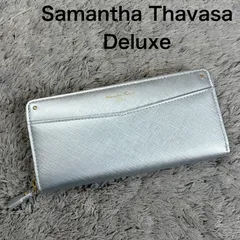 Samantha Thavasa Deluxe サマンサタバサデラックス 長財布 ラウンドファスナー シルバー