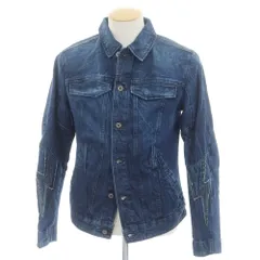 【中古】ジースターロウ G-STAR RAW ストレッチ デニムジャケット ネイビー【サイズS】【メンズ】のサムネイル