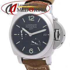 PANERAI パネライ ルミノール 1950 3デイズ GMT PAM00537 パワーリザーブ アッチャイオ【磨き済】【中古】腕時計 メンズ ステンレススチールx牛革 /40286のサムネイル