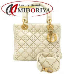 Christian Dior クリスチャンディオール レディディオール M0579CVNZ030ETF 2Way ハンドバッグ レザー スタッズ ホワイト レディース/353164【中古】