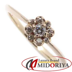 Samantha Tiara サマンサティアラ フラワーモチーフ リング 指輪 ダイヤモンド0.09ct 9号 K18PG ピンクゴールド レディース/295402【中古】【BJ】