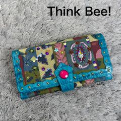 Think Bee! ピンク 長財布 パッチワーク スパンコール 刺繍 未使用