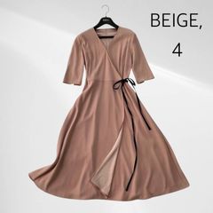 再度お値下げ【新品タグ付】Beige．ピンクベージュ ラップドレス 